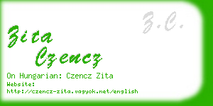 zita czencz business card